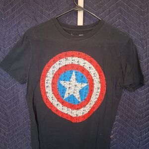 Marvel Black Cotton T-Shirt